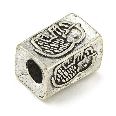Tibetan Style Alloy European Beads FIND-U015-15AS-02-1