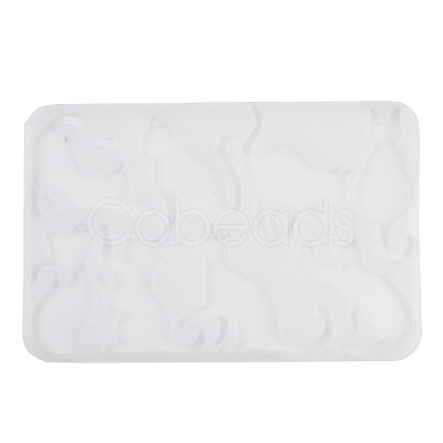 Cat Shape DIY Pendant Silicone Molds DIY-A061-05-1