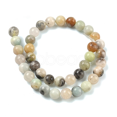 Natural Flower Amazonite Beads Strands G-G692-01-10mm-1