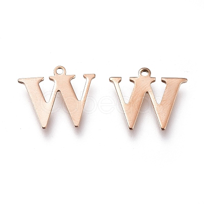 PVD Vacuum Plating  304 Stainless Steel Charms STAS-H112-W-RG-1