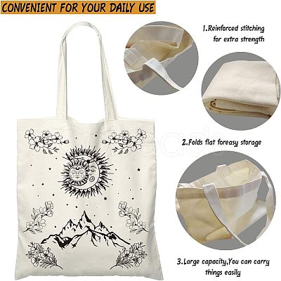 Foldable Canvas Cloth Pouches ABAG-WH0033-014-1