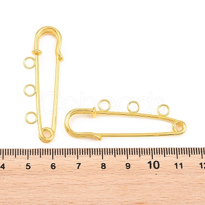 Iron Safety Pins Brooch Findings IFIN-Z005-02G-01-1