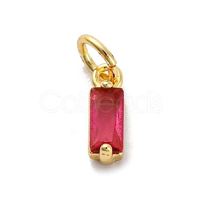 Brass Pave Cubic Zirconia Charms KK-F894-13G-1