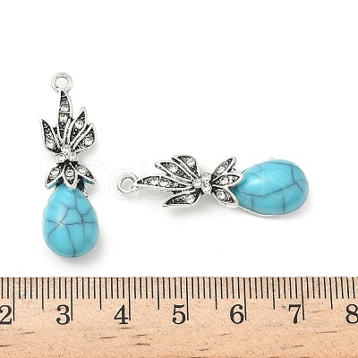 Alloy Rhinestone Pendants PALLOY-P313-06AS-1