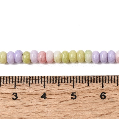 Cracked Opaque Glass Beads Strand GLAA-D306-A09-1
