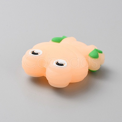 Frog Luminous Food Grade Eco-Friendly Silicone Beads SIL-WH0003-12G-1