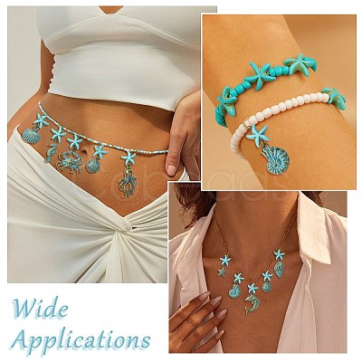 18Pcs 9 Style Alloy Pendants PALLOY-CJ00182-1