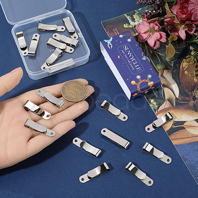 20Pcs Brass Tie Clips KK-SC0007-10P-1