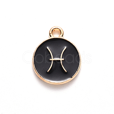 Alloy Enamel Pendants ENAM-S124-01B-08H-1