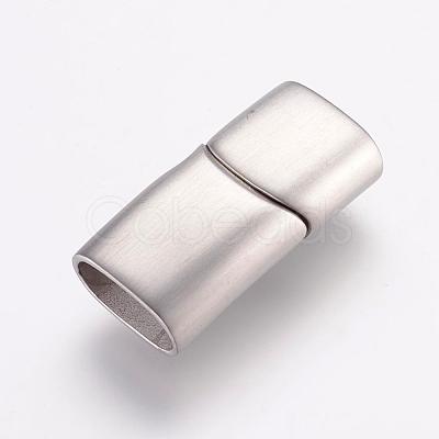 Tarnish Resistant 304 Stainless Steel Magnetic Clasps with Glue-in Ends STAS-K145-25P-1