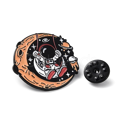 Space Theme Astronaut Enamel Pin JEWB-A016-01A-1