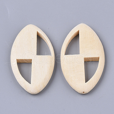 Undyed Natural Beech Wood Beads WOOD-N003-008-1