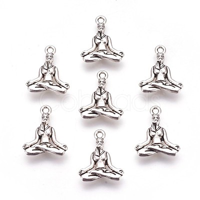 Tibetan Style Alloy Pendants X-TIBEP-A36593-AS-RS-1