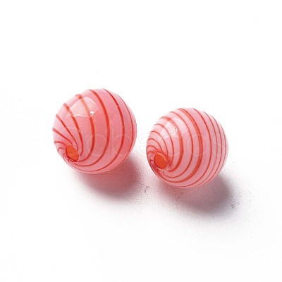 Handmade Blown Glass Globe Beads X-GLAA-T012-44-1