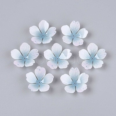 Flower Acrylic Bead Caps X-SACR-T017-51E-1
