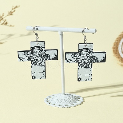 304 Stainless Steel Dangle Earrings EJEW-FS00010-1