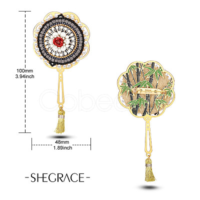 SHEGRACE Japanese Seed Beads Brooches JBR076C-1