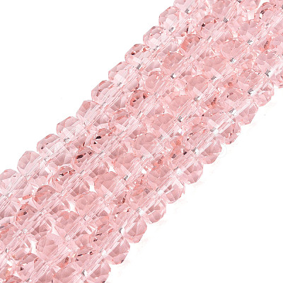 Transparent Glass Beads Strands GLAA-Q114-01A-A02-1