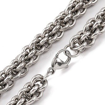201 Stainless Steel Rope Chain Necklace NJEW-F222-38P-09-1