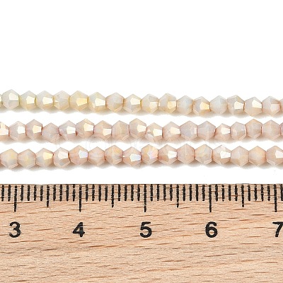Electroplate Bicone Glass Beads Strands GL-T021-2.5x3mm-16-13-1