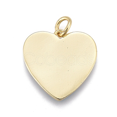 Brass Enamel Pendants ZIRC-M108-40D-G-1
