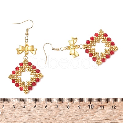 3 Pairs Glass Dangle Earrings EJEW-MZ00709-1