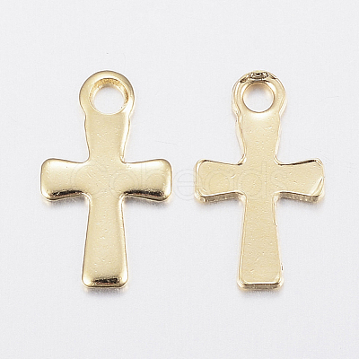304 Stainless Steel Tiny Cross Charms X-STAS-H436-49-1