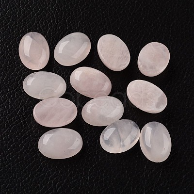 Oval Natural Rose Quartz Cabochons G-I171-13x18mm-01-1