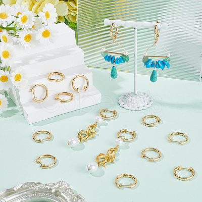 20Pcs Brass Huggie Hoop Earrings for Women EJEW-SC0001-62B-1