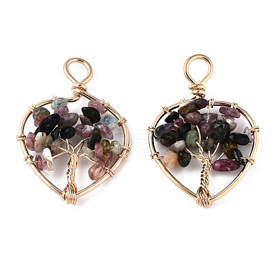 Natural Tourmaline Pendants G-T131-97B-010-1