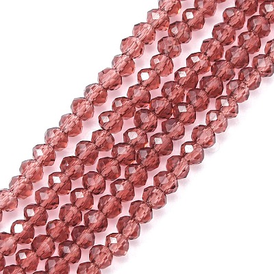 Transparent Glass Beads Strands X-GLAA-R135-2mm-18-1