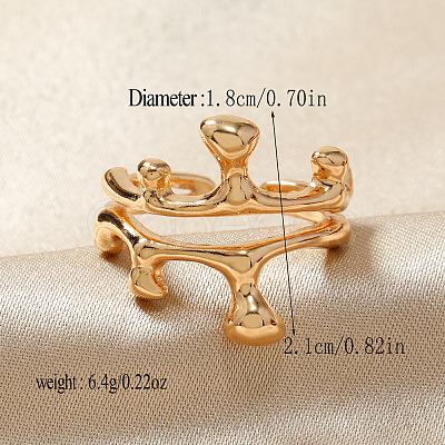 Alloy Open Cuff Rings Sets for Women WH4778-4-1
