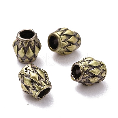 Tibetan Style Brass Beads X-KK-P214-09BAB-1