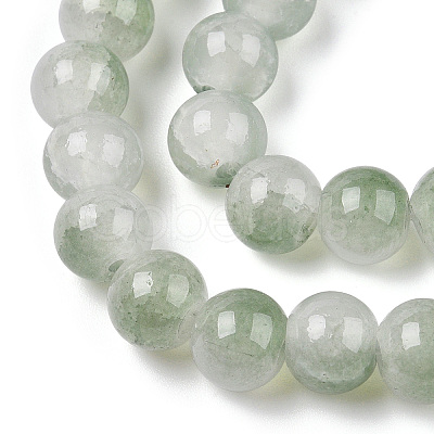 Crackle Baking Paint Imitation Jade Glass Beads Strands DGLA-T003-6mm-06-1
