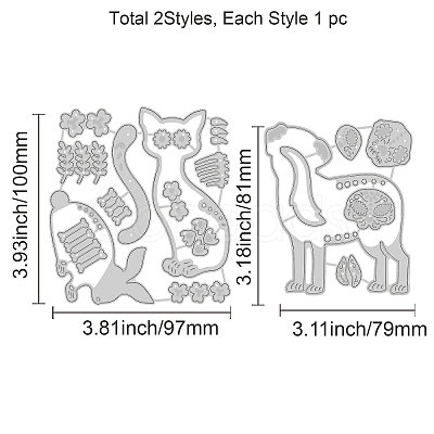 Carbon Steel Cutting Dies Stencils DIY-WH0309-247-1