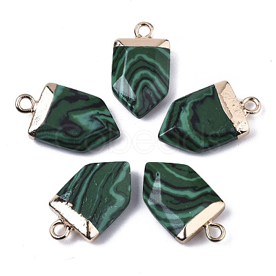 Synthetic Malachite Pointed Pendants G-N326-34G-1