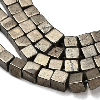 Natural Gold Pyrite/Golden Pyrite Beads Strands G-F833-F01-01-1