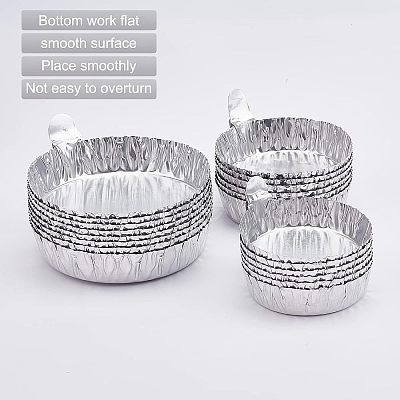 90Pcs 3 Style Aluminum Foil Weighing Dish AJEW-OC0002-56-1