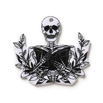 Halloween Printed Acrylic Pendants MACR-K330-21D-1