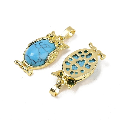 Synthetic Turquoise Pendant KK-F887-02G-12-1