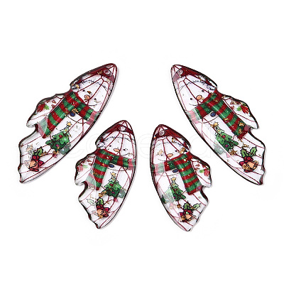 Christmas Theme Epoxy Resin Pendants X1-RESI-TAC0021-99E-1