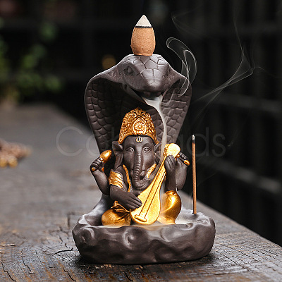 Porcelain Snake Backflow Incense Burner Smoke Incense Holder SNAK-PW0001-55A-1