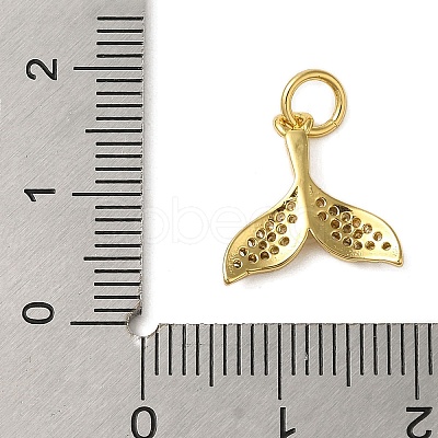 Rack Plating Brass Micro Pave Cubic Zirconia Charms KK-P279-24G-1