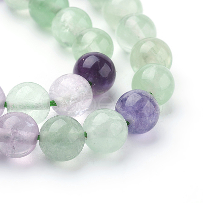 Natural Fluorite Beads Strands X-G-E112-8mm-18-1