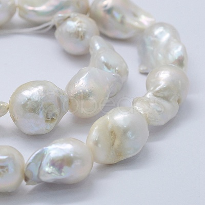 Natural Baroque Pearl Keshi Pearl Beads Strands PEAR-K004-17-1