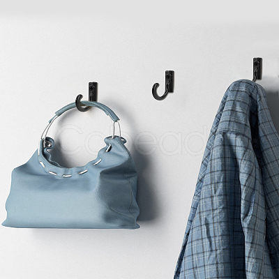 Zinc Alloy Wall Mounted Coat Hook Hangers AJEW-WH0348-682-1
