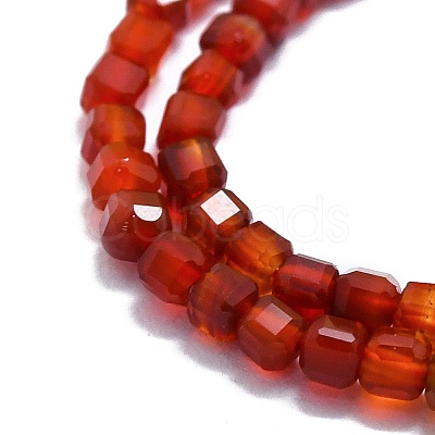 Natural Red Agate Beads Strands G-P457-B01-25-1