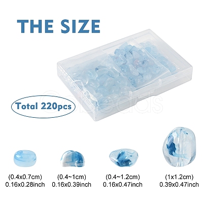 4 Bags 4 Styles Transparent Acrylic Beads OACR-YW0003-39-1
