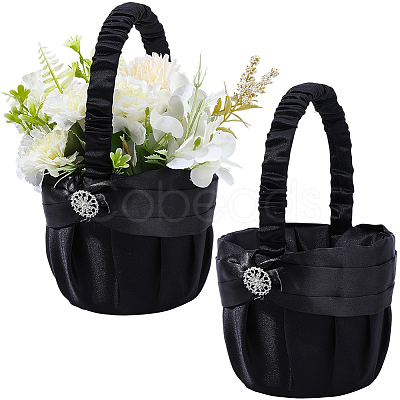 Polyester Flower Baskets with Handle AJEW-CP0010-64-1