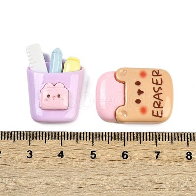 School Supplies Theme Resin Cabochons RESI-H166-21-1